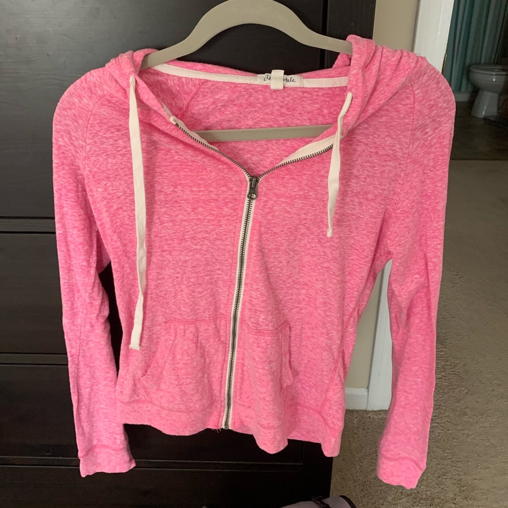 pink aero zip up hoodie